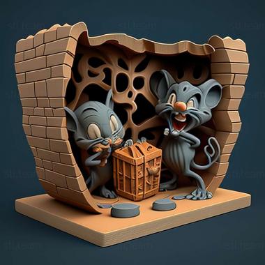 3D model Tom and Jerry in House Trap game (STL)